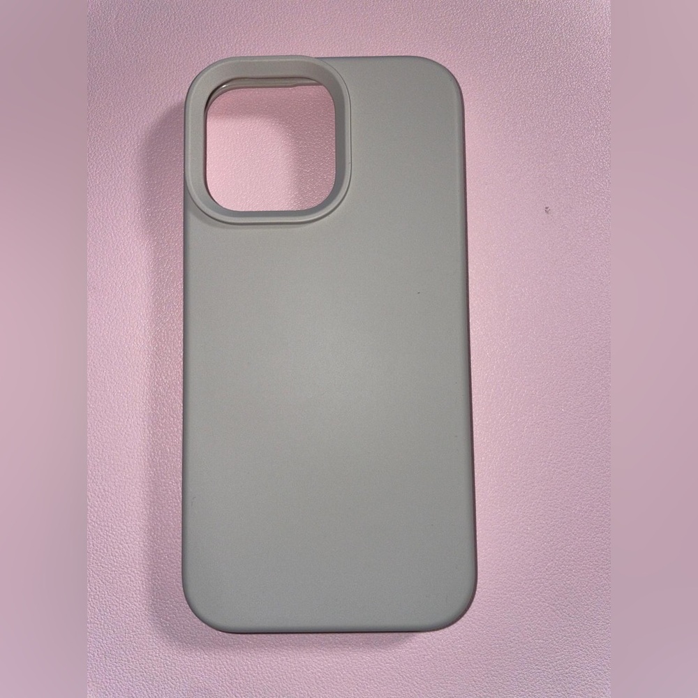 iPhone 14 Pro Max silicone phone case with screen protector included